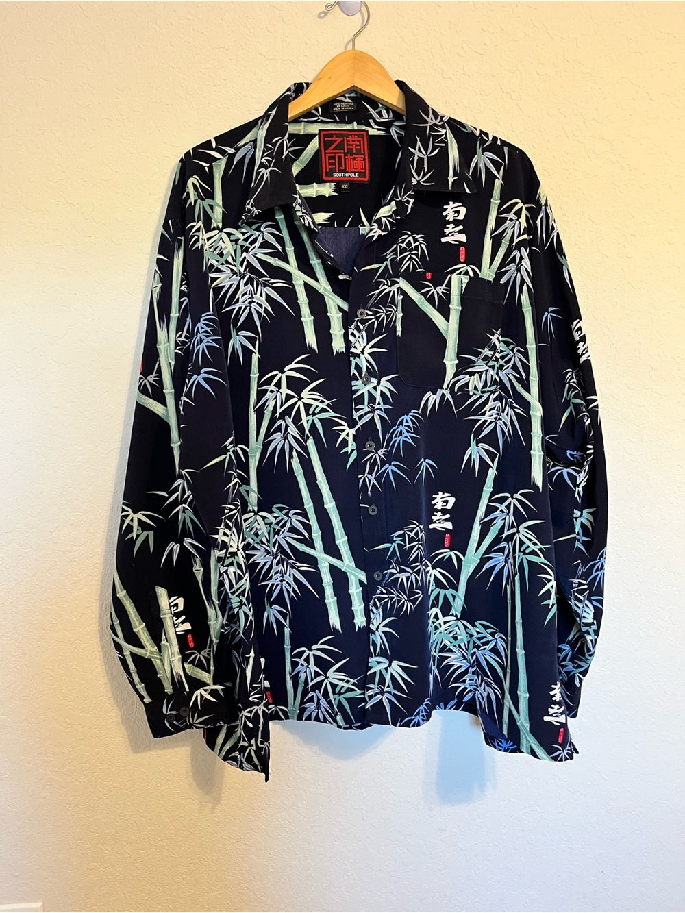 Vintage Y2K Southpole Bamboo Graphic Shirt XXL Harajuku Cyber Rave Oversized
